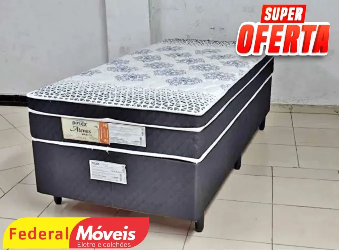 Cama Box em Oferta Solteiro 88cm Nova - Temos Crediário 