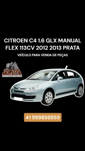 Citroen C4 1.6 Glx Manual Flex 113cv 2012 2013 Prata