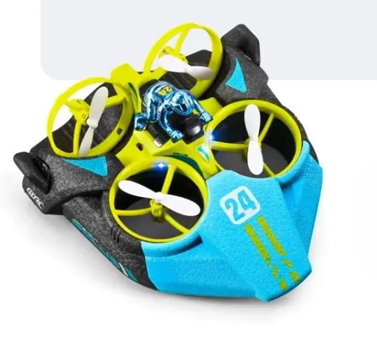 Mini Drone Hovercraft 3 Em 1 Sea Land Air Controle Remoto