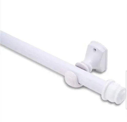 Varão para Cortina Branco 2metros 19mm com suporte