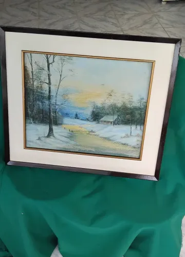 Quadro antigo pintura a óleo