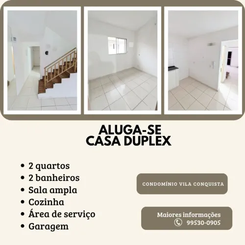CASA DUPLEX DISPONÍVEL PARA LOCAÇÃO EM PIABETÁ