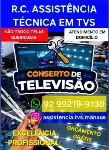 ASSISTÊNCIA TÉCNICA TVS LG, SAMSUNG, AOC, TCL, ENTRE OUTRAS MARCAS