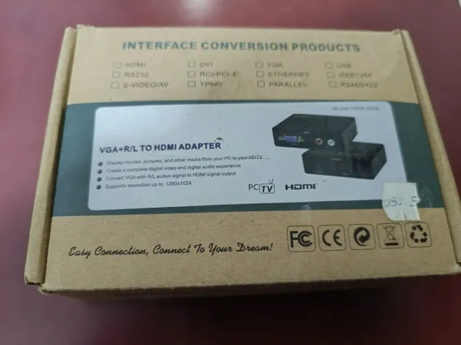 Adaptador VGA/HDMI novo