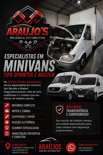 Especialista em Sprinter e Master em Sorocaba | Mecânica de Vans e Utilitários