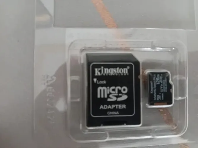 Cartão Memória Kingston Canvas 128gb Original C/ Adaptador (2 Meses Uso)