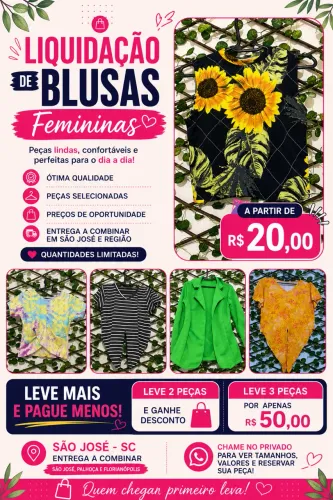 Queima de Estoque Feminino ? Peças Novas e Semi Novas