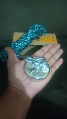 Imã de Neodímio para pescar magnética até, 180kG de tração + corda de 20M