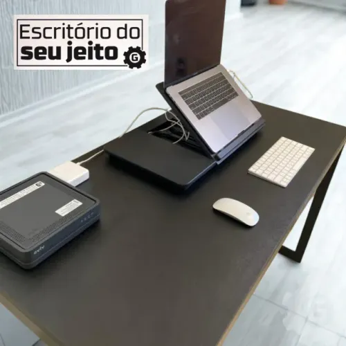Mesa de Escritório Reforçada 1,2m NOVA Industrial Multiuso para Computador Notebook Gamer
