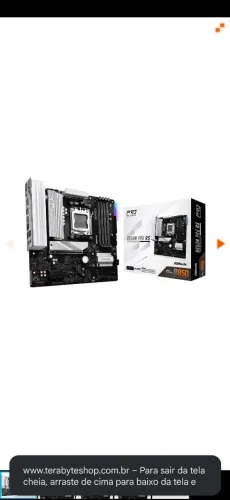 Placa Mãe ASRock B850M Pro RS, Chipset B850, AMD AM5, mATX, DDR5
