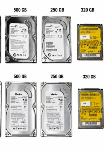 Lote de HDs SATA de 500, 320 e 250 GB todo com Windows 10 instalados