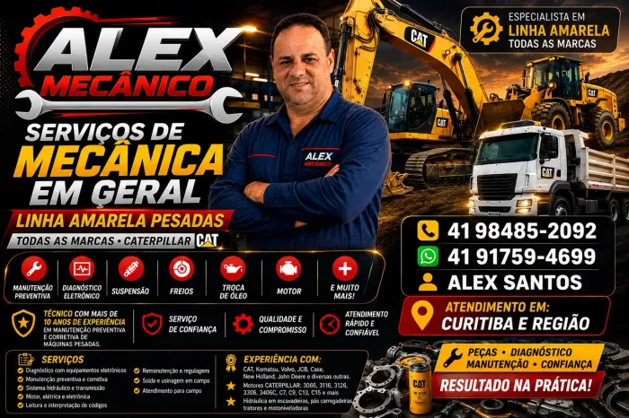 MECÂNICO ESPECIALIZADO EM LINHA AMARELA E MECÂNICA EM GERAL