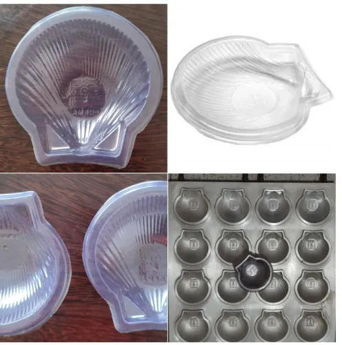 Molde de Vacuum Forming para embalagem de Casquinha de Siri, medida de 97x97x24 mm