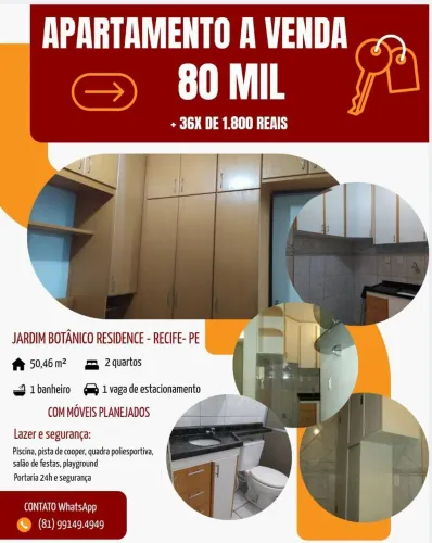 80 MIL APARTAMENTO A VENDA