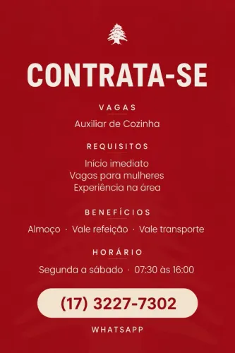 Vaga em restaurante