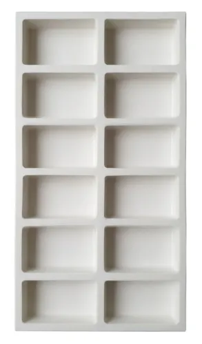 Forma Molde De Silicone Ret. Para Sabonetes Com 12 Cavidades