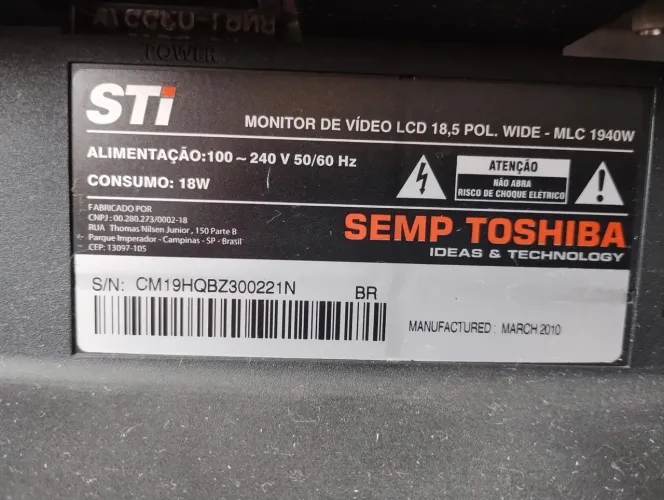 Vendo monitor 18,5 polegadas