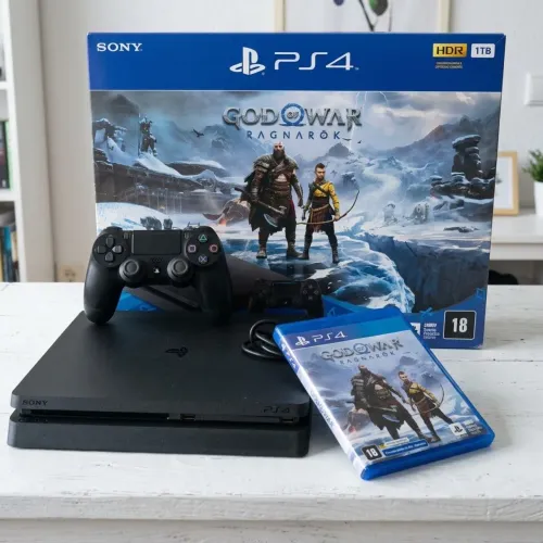 PS4 SLIM 1TB + God Of War Ragnarok