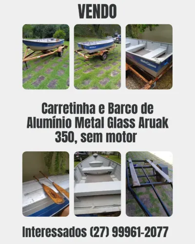 Vendo carretinha + barco de alumínio