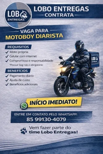 VAGA PARA MOTOBOY DIARISTA