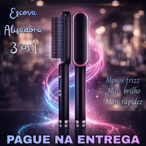 Escova Alissadora 3 em 1 - PAGUE NA ENTREGA
