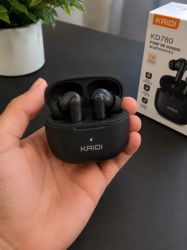 Fone Bluetooth Kaidi KD780 Original Bluetooth 5.3 Android iPhone
