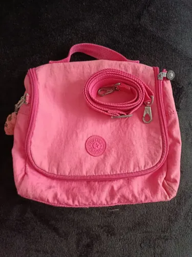 Lancheira térmica Kipling rosa original com alça removível