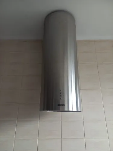 Coifa Tramontina inox tube isla 35 220V Alta Sucção Silenciosa com Design Minimalista