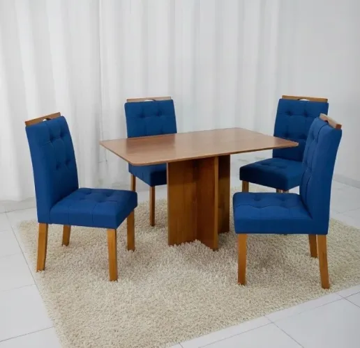 Conjunto Verona Azul 4 Lugares