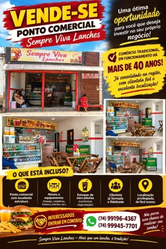 Lanchonete já com clientela