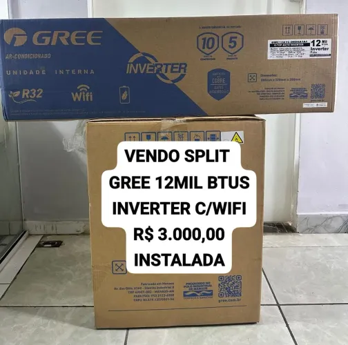 SPlit Gree 12 mil BTUs inverter