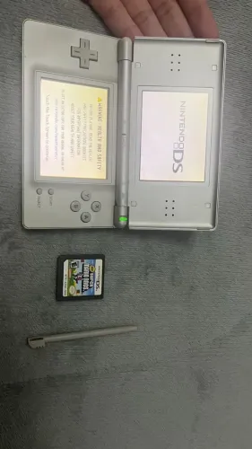 Nintendo DS Lite Desbloqueado + New Super Mario Bros, Carregador e Caneta Originais