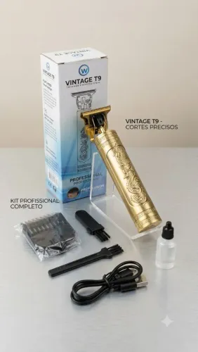 Maquininha de Cortar Cabelo e Barba Vintage T9