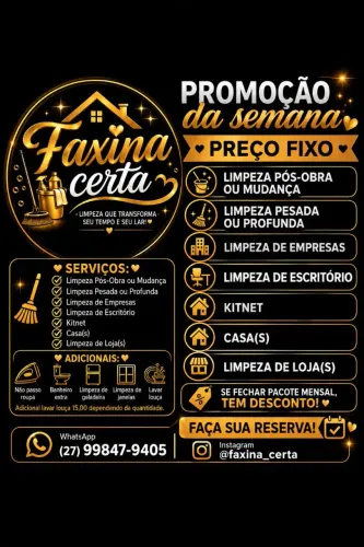 Limpeza que transforma seu lar