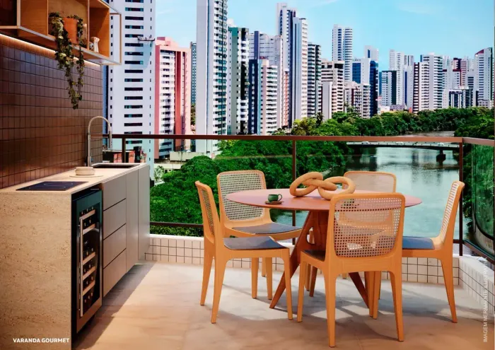 Apartamento pronto p/ morar Andar alto na Madalena Beira Rio 128 M²  com 4 quartos 2 suíte