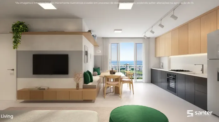 Apartamento para venda com 60 metros quadrados com 2 quartos em Itapocoroi - Penha - Santa