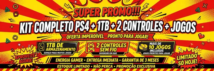 OPORTUNIDADE - KIT PS4 COMPLETÃO - JOGAR E ZERAR<br>