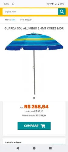 Guarda sol Mor tamanho Família.