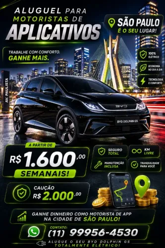 Alugo BYD Dolphin GS Uber, 99