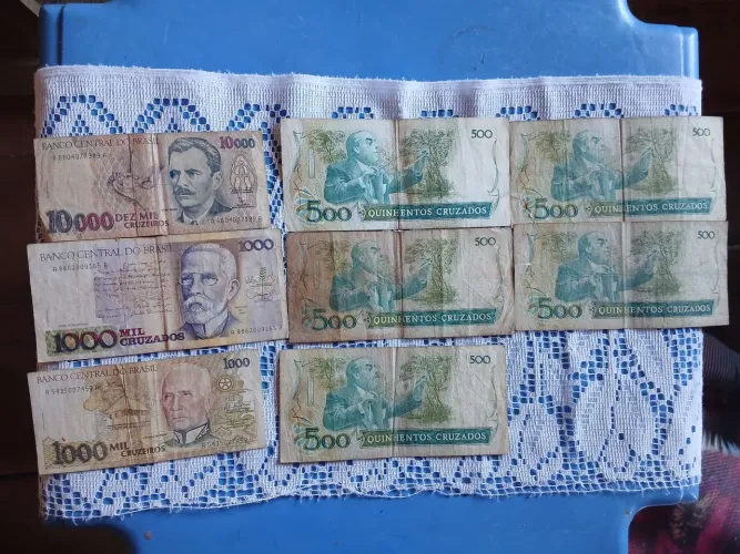 Cédula antiga,Cruzeiro,cruzado.