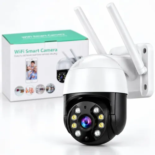 Câmera Segurança WiFi Externa ABQ-A8B Full HD 1080p PTZ iCSee - Nova