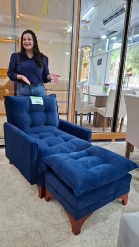 Poltrona 3x1 reclinavel e vira cama