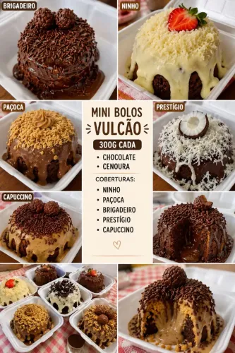 ? Mini bolo vulcão gourmet !!!!!