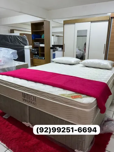 cama queen ortobom airtech