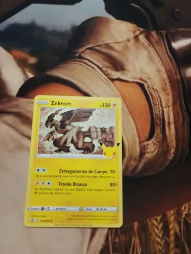 Carta Pokémon zekrom em ótimo estado 2021