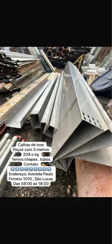 Tubos de inox novo 
