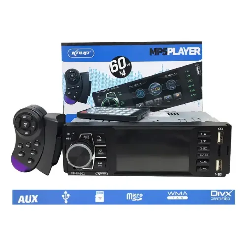 Som Radio Automotivo Knup Kp-ra902 Display Lcd Mp5 C/bluetooth 60wx4