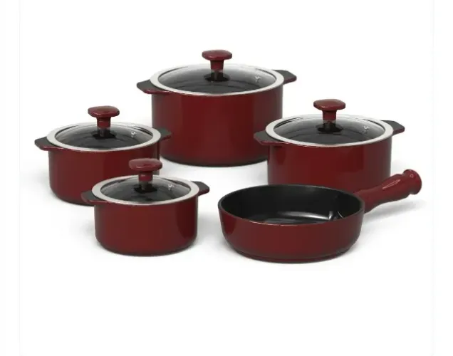 CONJUNTO DE PANELAS 100% CERÂMICA CERAFLAME TAMPA DE VIDRO