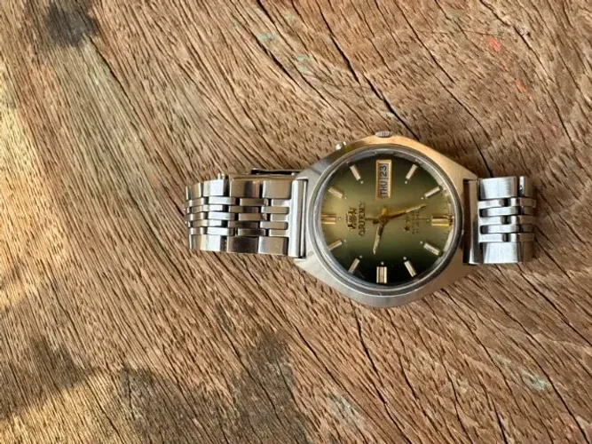 ORIENT 3 ESTRELAS AUTOMÁTICO VINTAGE - MOSTRADOR VERDE FUMÊ ORIGINAL - EXCELENTE ESTADO