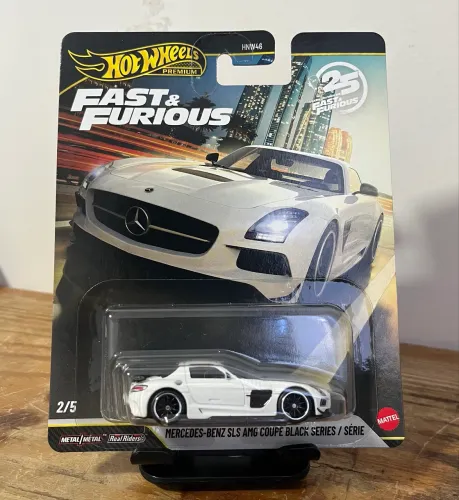 Hot Wheels Premium Velozes e Furiosos Mercedes SLS AMG Coupe Black Series